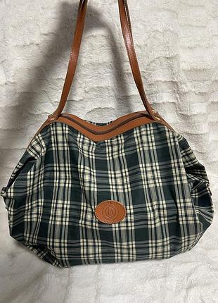 Вінтажна сумка в клітинку elizabeth ascot / стиль polo ralph lauren / ідеальний стан ✨
