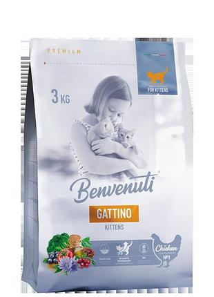 Benvenuti gattino - сухий корм для кошенят з куркою, 3 кг