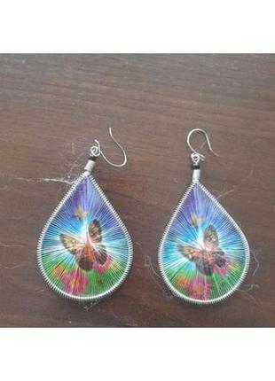 Серьги оригирующие бабочки зd style.