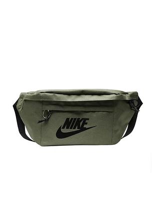 Бананка большая nike tech hip pack поясная сумка найк военная хаки олива зеленая