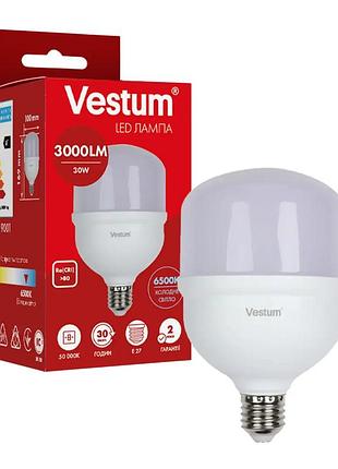 Світлодіодна високопотужна лампа vestum t100 30w 6500k 220v e27 1-vs-1608