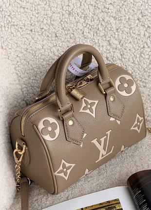 Сумка louis vuitton nano speedy bandoulière 20 бежевий є