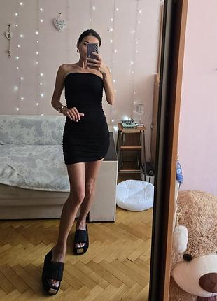 Платье Черное zara, s / платье женское