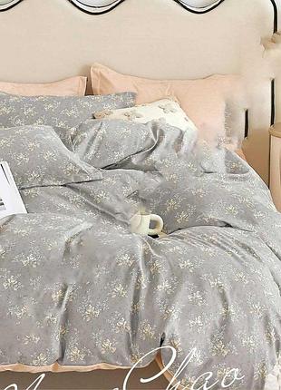 Постельное белье фланель евро 200*230см комплект подарочный colorful home