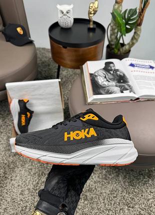 Женские кроссовки hoka challenger art 7 black grey orange