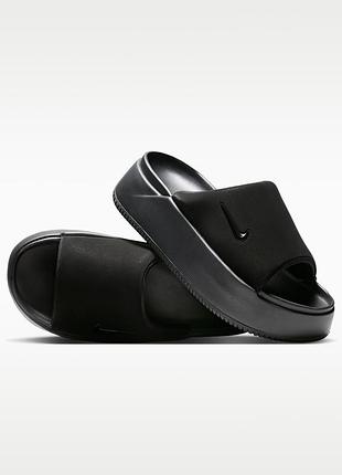 Оригинальн! сша! женские тапочки nike calm elevation black hj5601-002 в новом состоянии шлепанцы