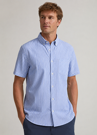 Чоловіча бавовняна сорочка marks & spencer (blue harbour), розмір xl (оригінал)