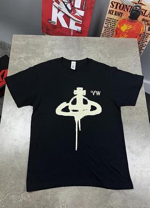 Футболка vivienne westwood чоловіча чорна футболка vivienne westwood з логотипом orb чоловіча літня повсякденна (s-xl) xl