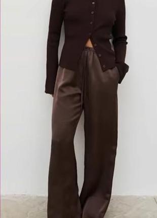 Шоколадний кардиган zara