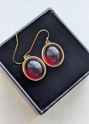 Серьги старинные из сердечника