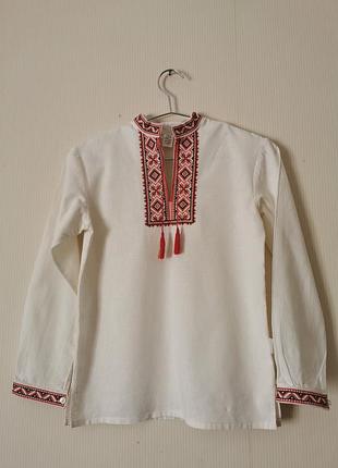 Вишиванка для хлопчика зі 100% льону, бембі