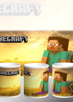 Чашка з принтом "minecraft" майнкрафт 2