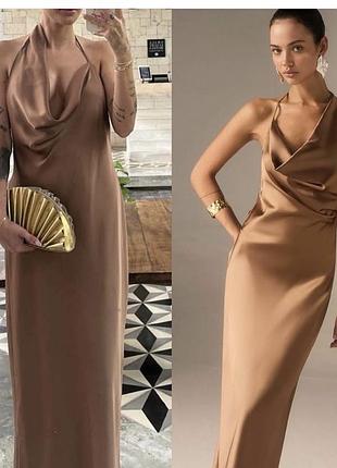 Крута сатинова сукня zara