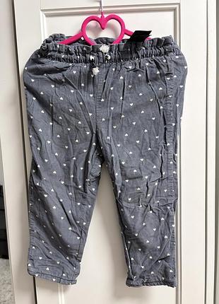 Брюки для дівчинки теплі h&m