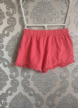 Розовые (коралловые) шорты mothercare на девочку 18-24 мес (рост 92)