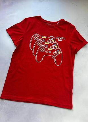 Футболка на мальчика хлопковая level up от primark, р.158 см (12-13 лет)