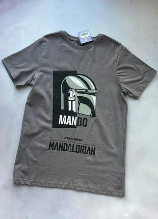 Футболка на мальчика хлопковый мандалорец star wars&amp;primark, р.158 см (12-13 лет)