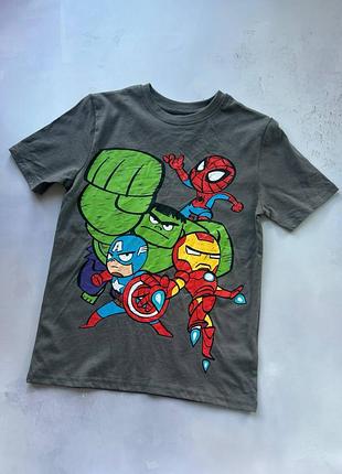 Футболка на мальчика хлопковая герои marvel от primark, р.122 см (6-7 лет)