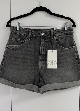 Джинсові шорти zara mom fit