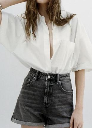 Джинсові шорти zara mom fit