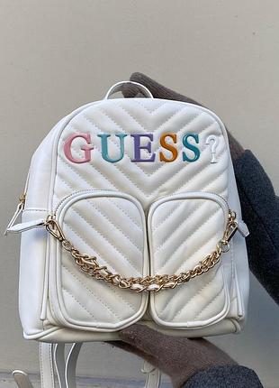 Жіночий рюкзак 069 guess білий