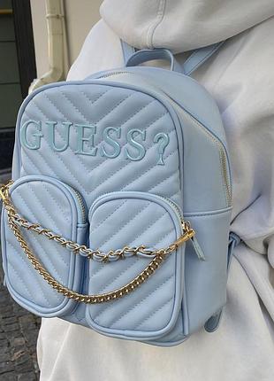 Жіночий рюкзак 069 guess блакитний
