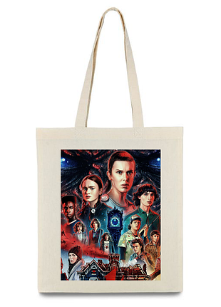 Сумка шопер дивні дива торба stranger things 35x41 см