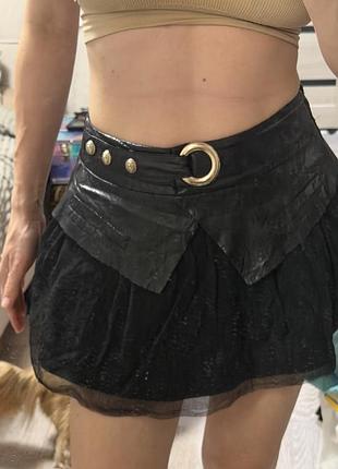 Юбка міні неформальна юбка спвдниця готика