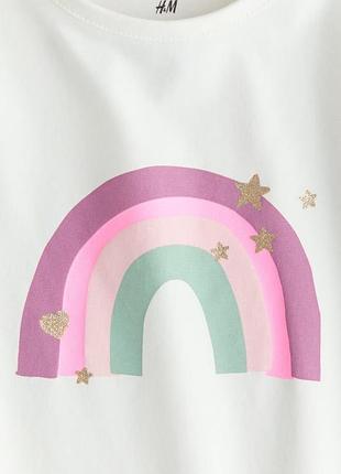 Кофта h&m з веселкою для дівчинки 2