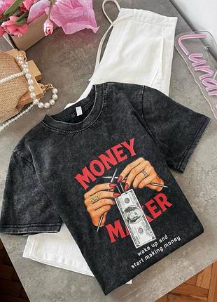Графітова футболка з принтом 😍💸🤑
