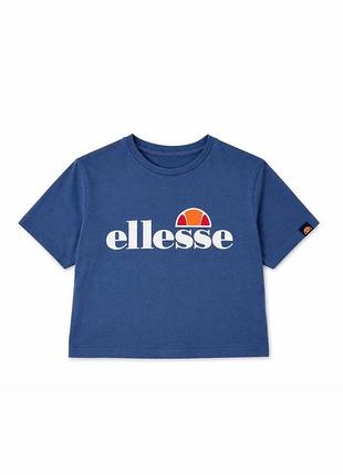 Жіноча футболка-кроп топ ellesse синя | розмір s | ідеальний стан