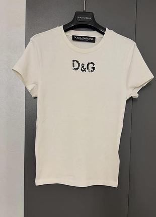 Футболка оригинальная d g dolce gabbana айвори