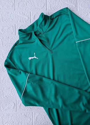 Зеленая мужская кофта puma teamgoal, размер. хл