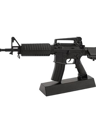 Металева штурмова гвинтівка ar-18 goatguns 1:3 black мініатюрна деталізована сувенірна модель з повним розбиранням і робочим