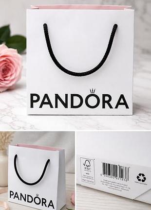 Подарунковий пакет pandora 14×14×6 см – фірмовий паперовий пакет для прикрас