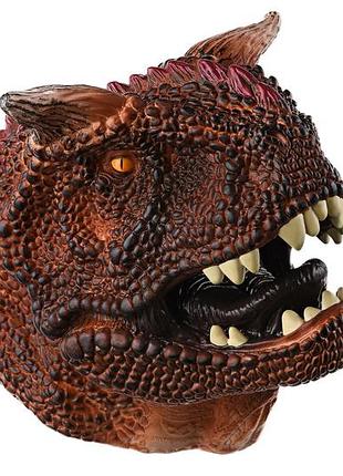 Іграшка-рукавичка same toy карнотавр із поліестеру 8х15х14 см коричневий (x315ut)