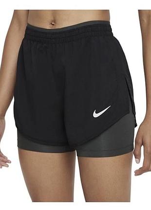 Жіночі бігові шорти nike tempo luxe 2-in-1 (dd2281-010) • оригінал • чорні