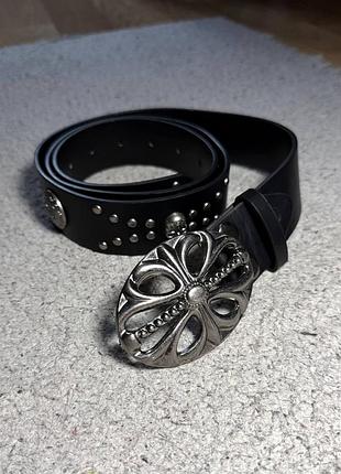 Ремінь із великою пряжкою та черепами в стилі y2k / grunge, шкіряний пояс із черепками