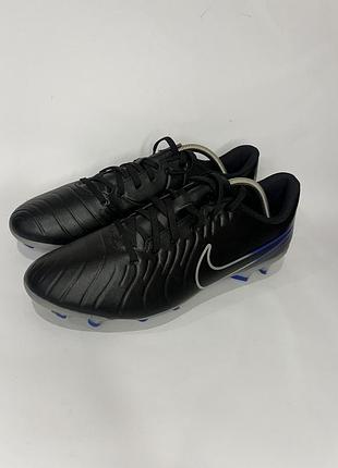 Бутси ковпачки бутси унісекс nike tiempo legend 10 club black футбольне взуття 41 розміру