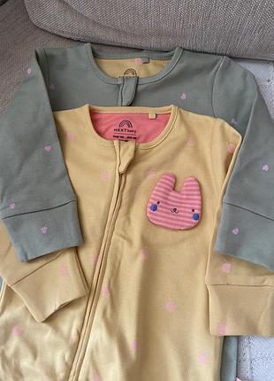 Бавовняні дитячі чоловічки (сліпи) від бренду next baby.