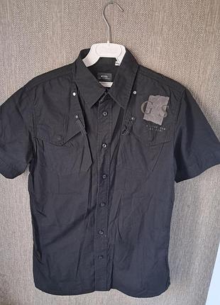 Черная хлопковая тенниска бренда g-star raw