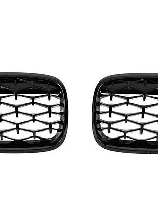 Ніздрі diamond black (чорний глянець) для bmw x5 e70 2007-2013 рр