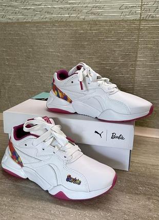 Шкіряні нові кросівки puma nova x barbie fl ps ,33 розмір