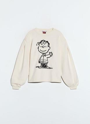 Стильний світшот з принтом snoopy zara.3 фото