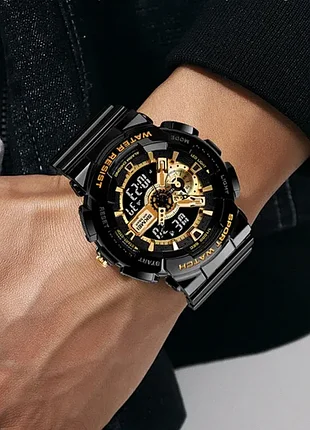 Мужские часы skmei 1688 black-gold