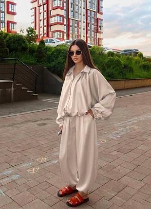 Костюм атласний двійка