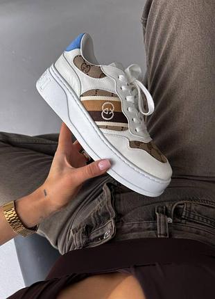 😍 жіночі кросівки gucc i gg sneakers white