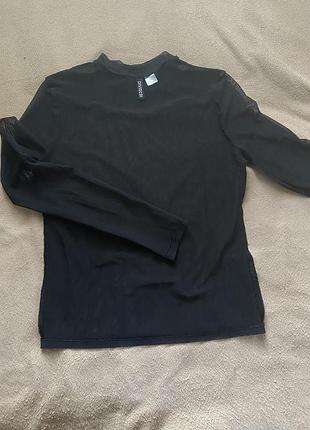 🖤 сітчастий лонгслів divided by h&m, розмір m