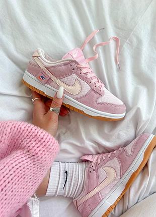 Стильные женские кроссовки nike sb dunk "teddy bear pink"