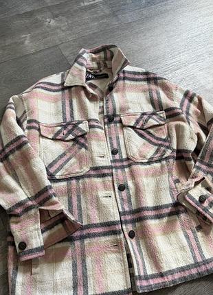 Рубашка тепла на дівчинку розмір xs zara
